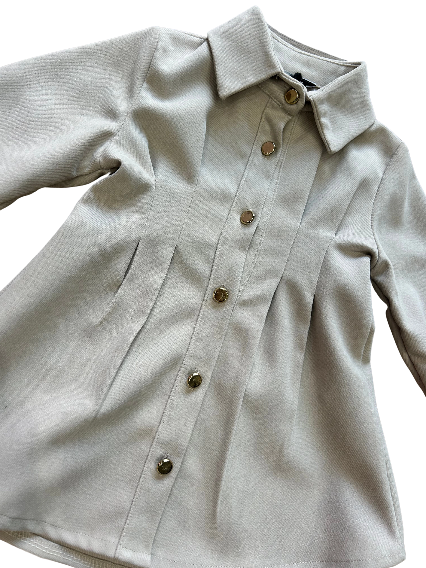 Camicia abito beige