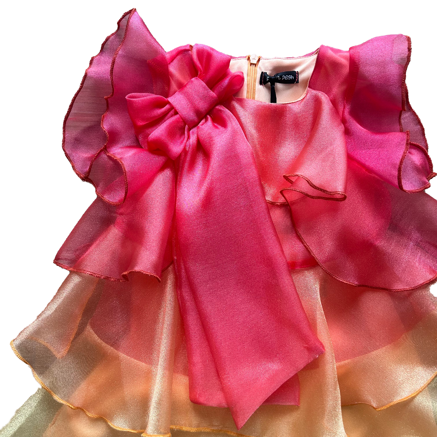 Abito multicolor in tulle