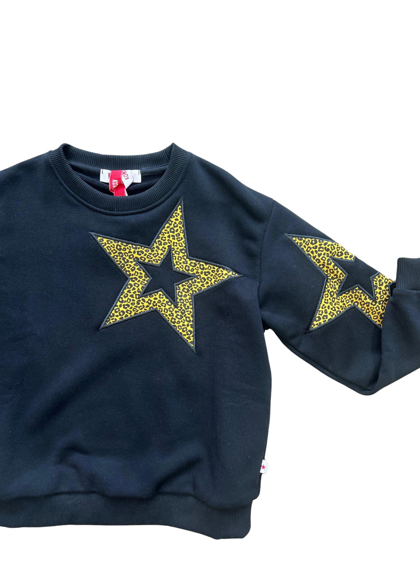 Felpa nera in cotone