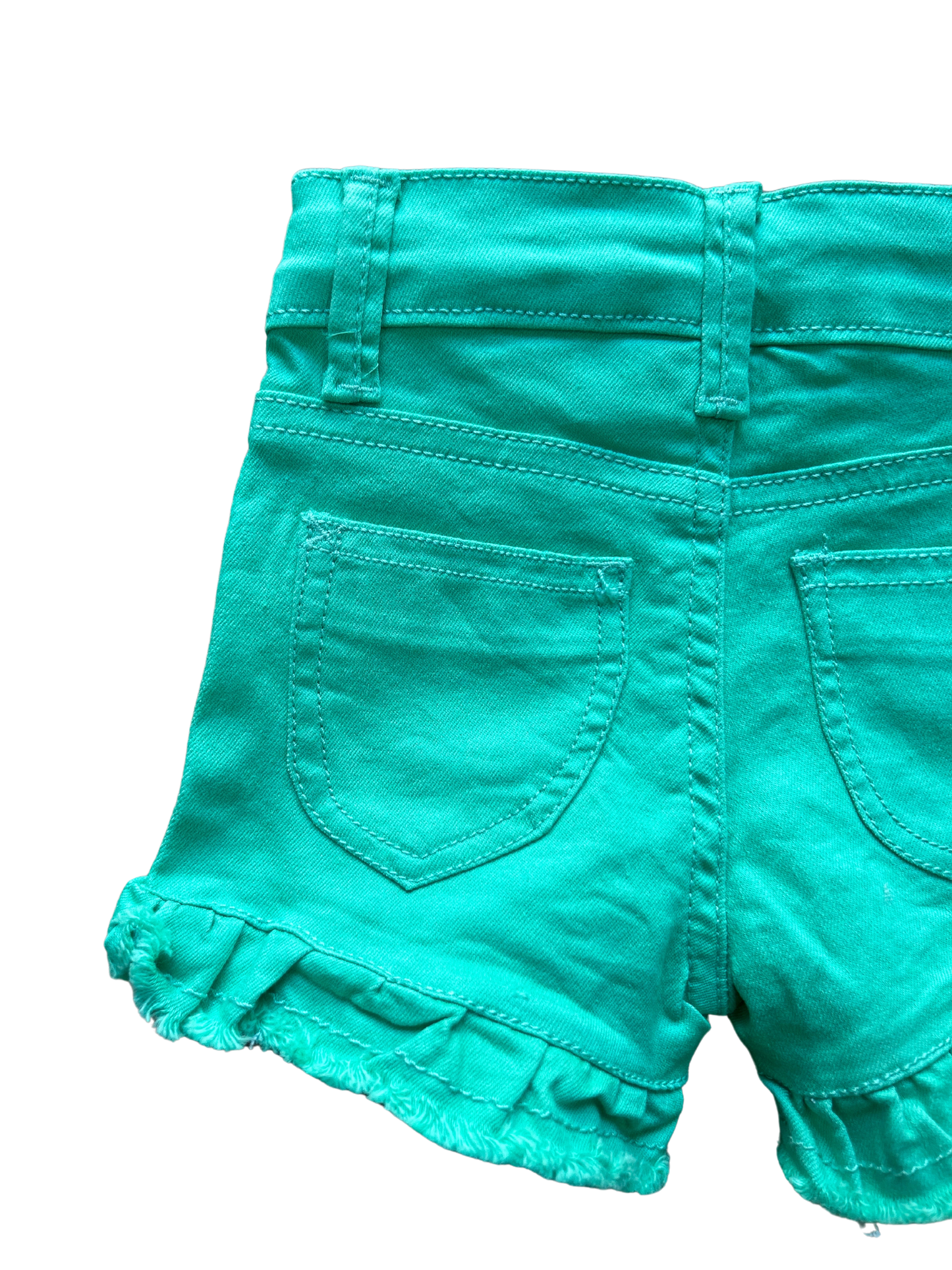 Pantaloncino con rouches verde