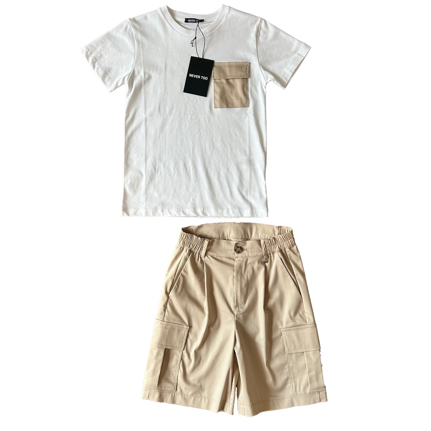 Bermuda beige con tasconi
