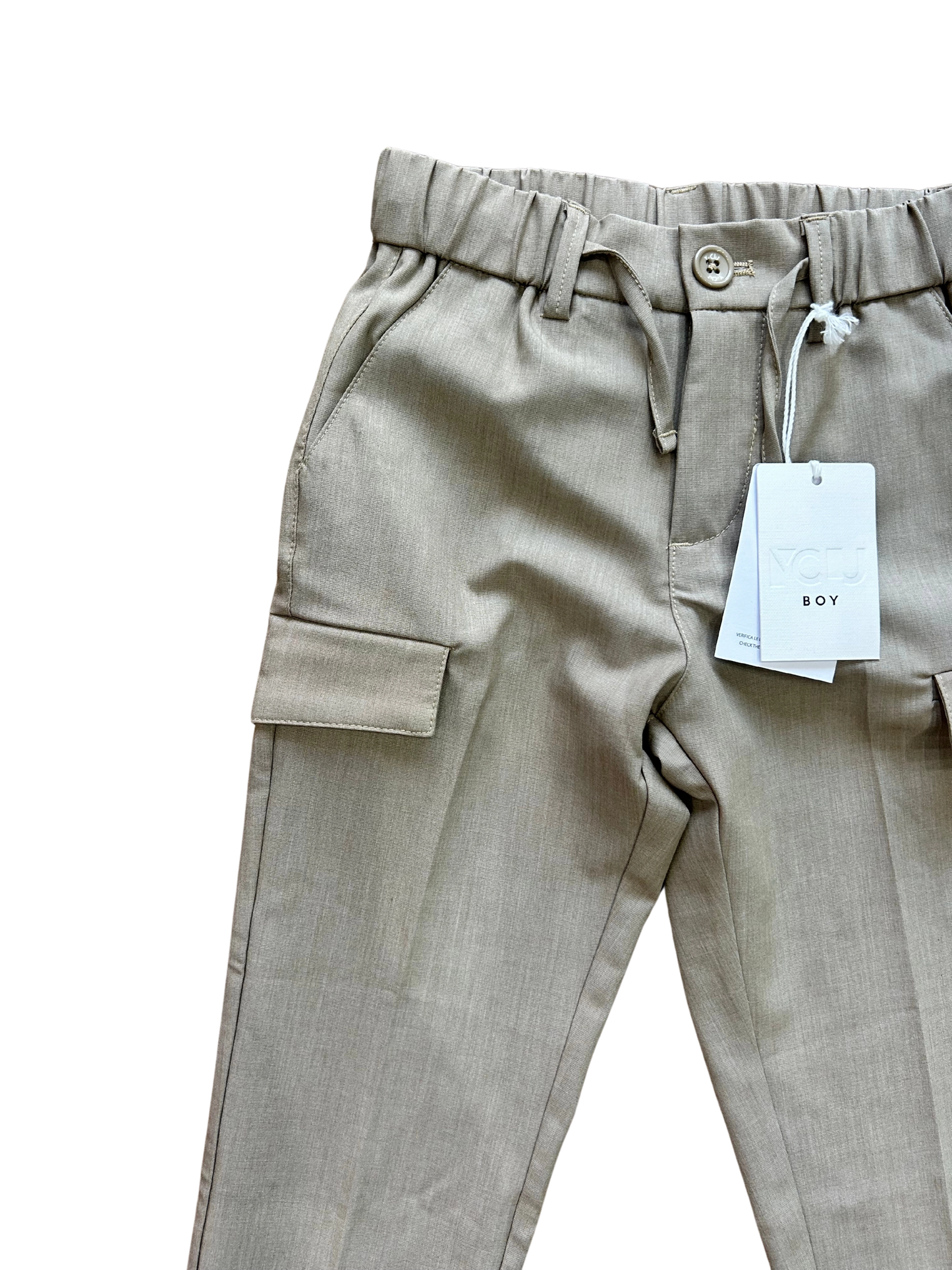 Pantalaccio beige con tasconi laterali