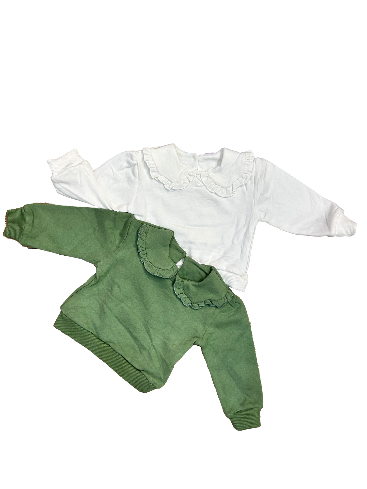 Felpa bon ton bianca