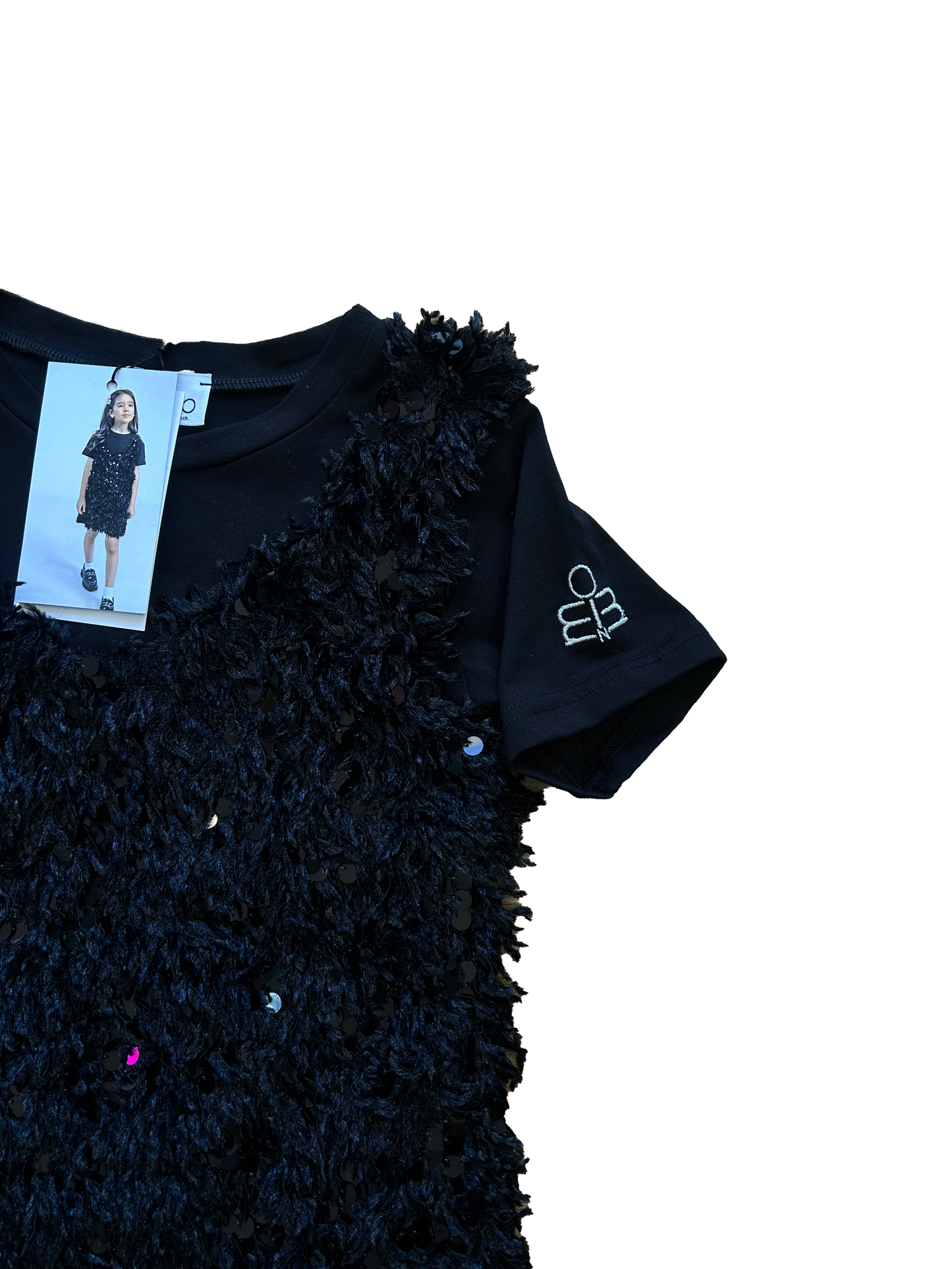 Abitino nero piume e pailettes