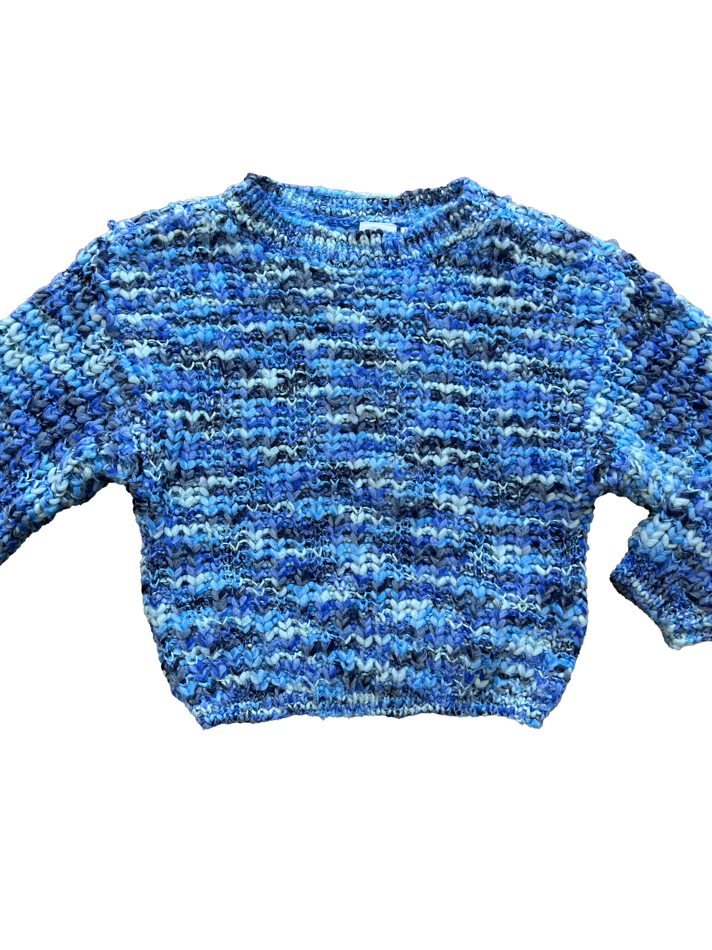 Maglioncino treccia azzurro