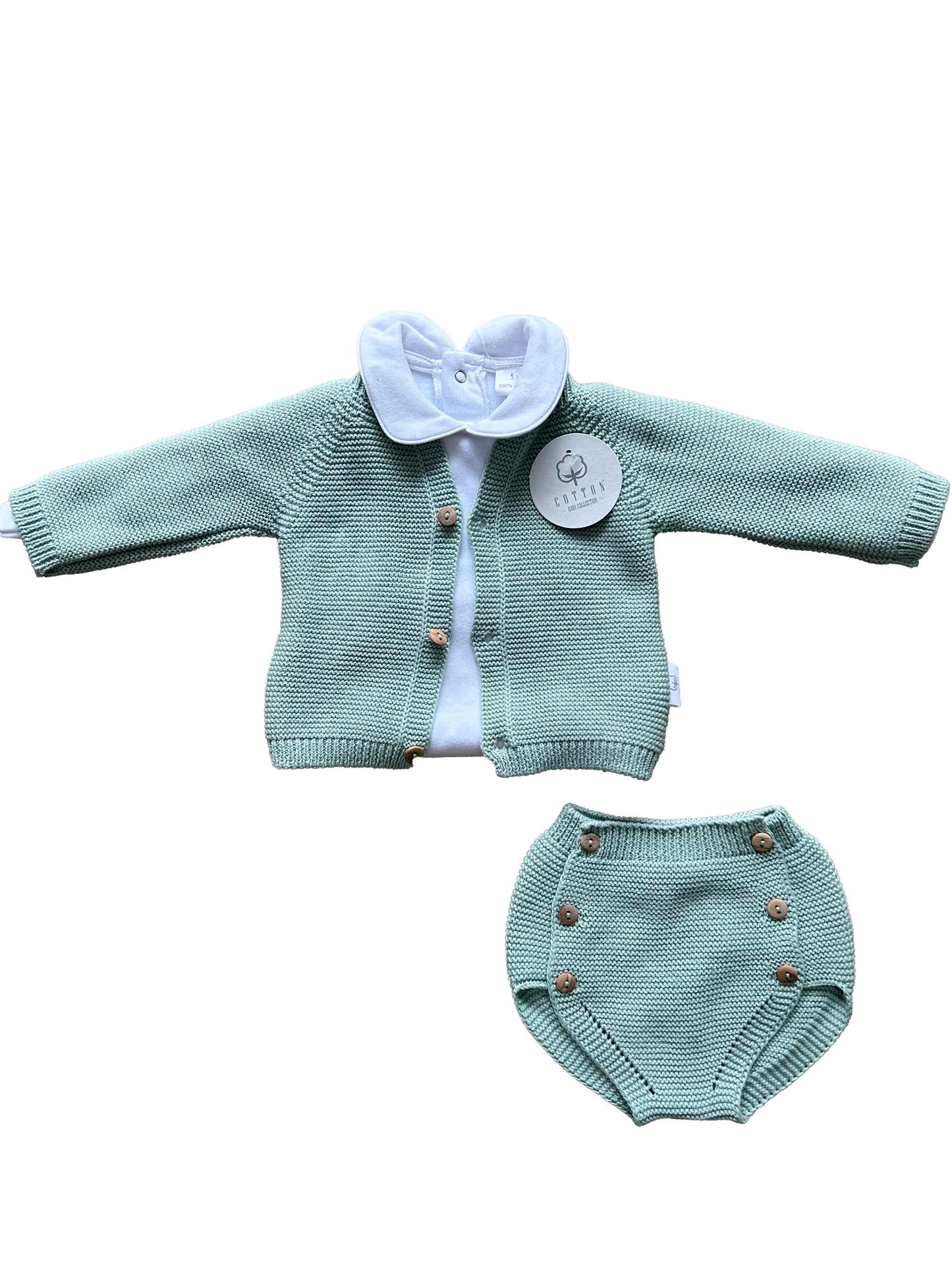 Completo in maglia verde