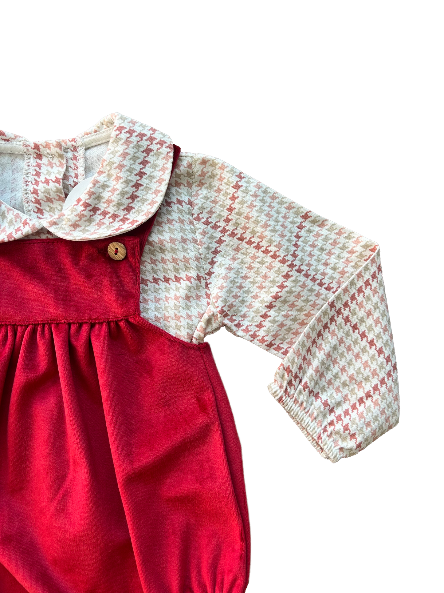 Pagliaccetto in velluto e camicina