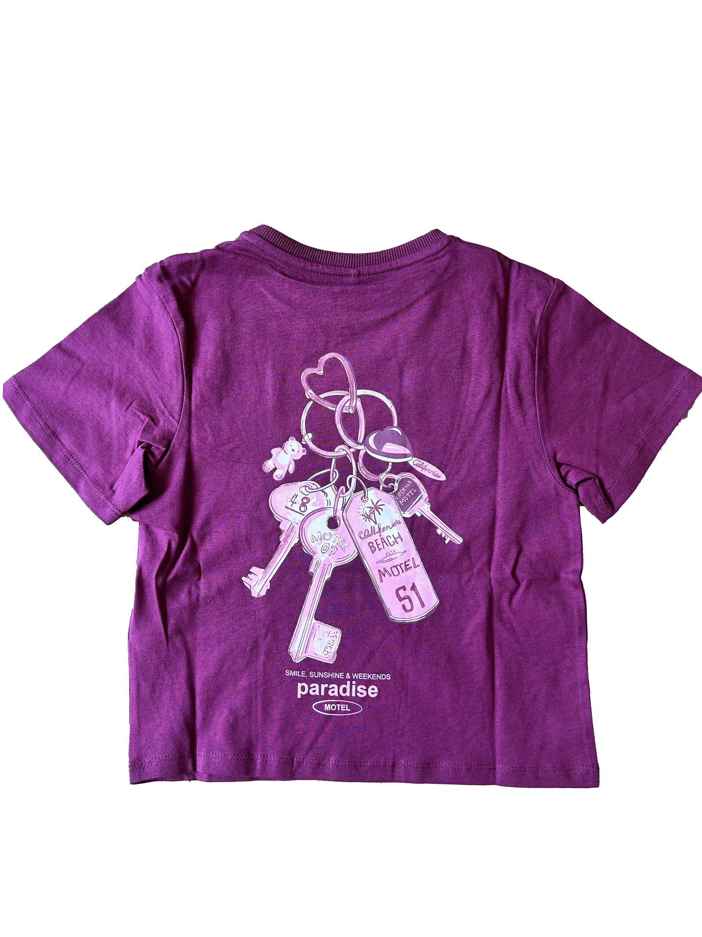 T-shirt bordeaux maxi stampa