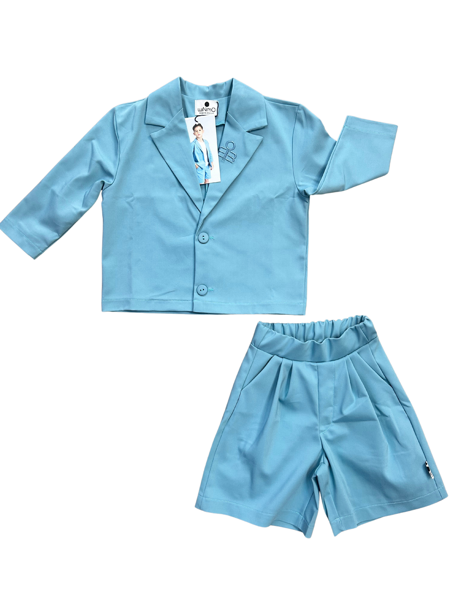 completo classico sportivo verde acqua per bambino e ragazzo