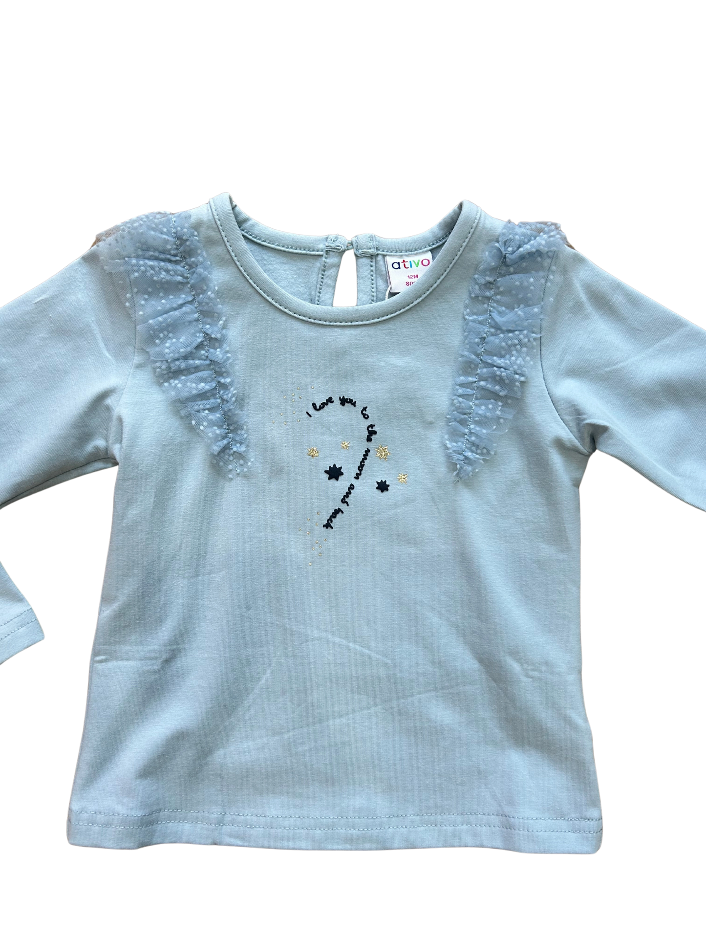 Shirt manica lunga azzurro polvere