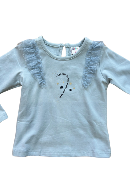 Shirt manica lunga azzurro polvere