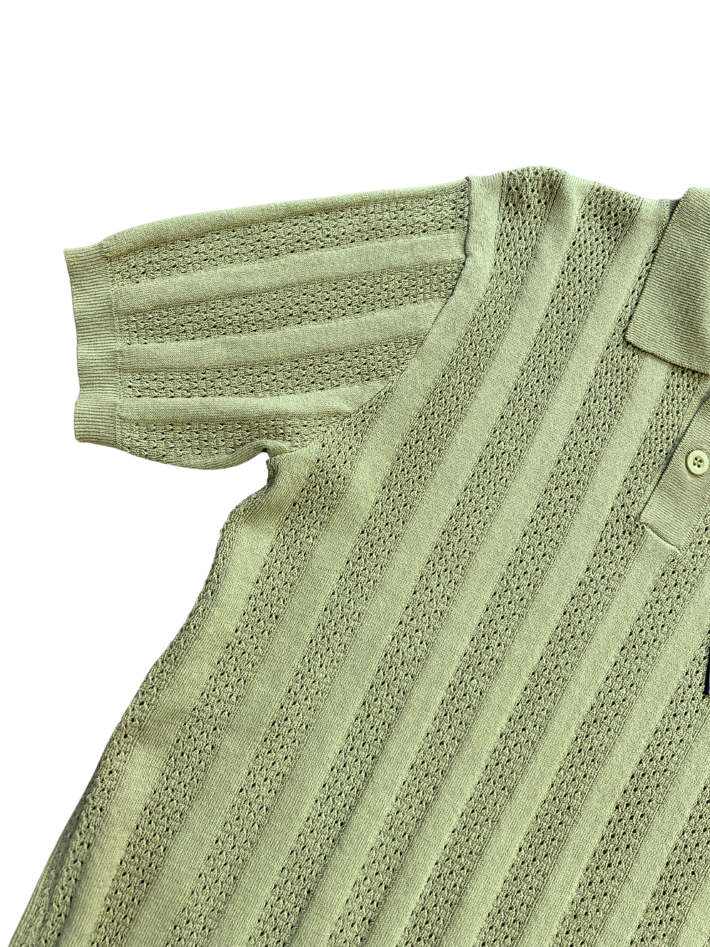 Polo in filo verde oliva