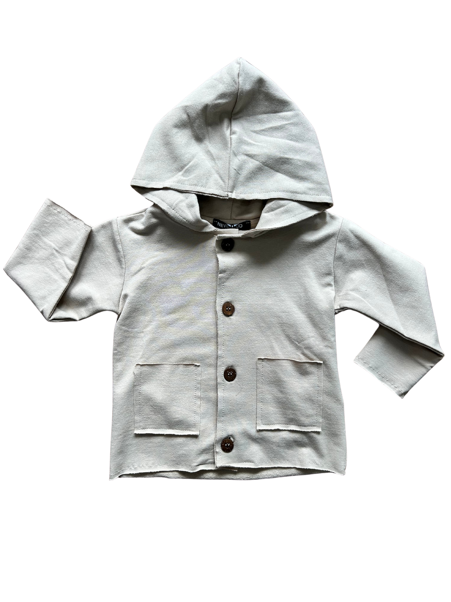 felpina leggera beige taglio vivo neonato e bambino