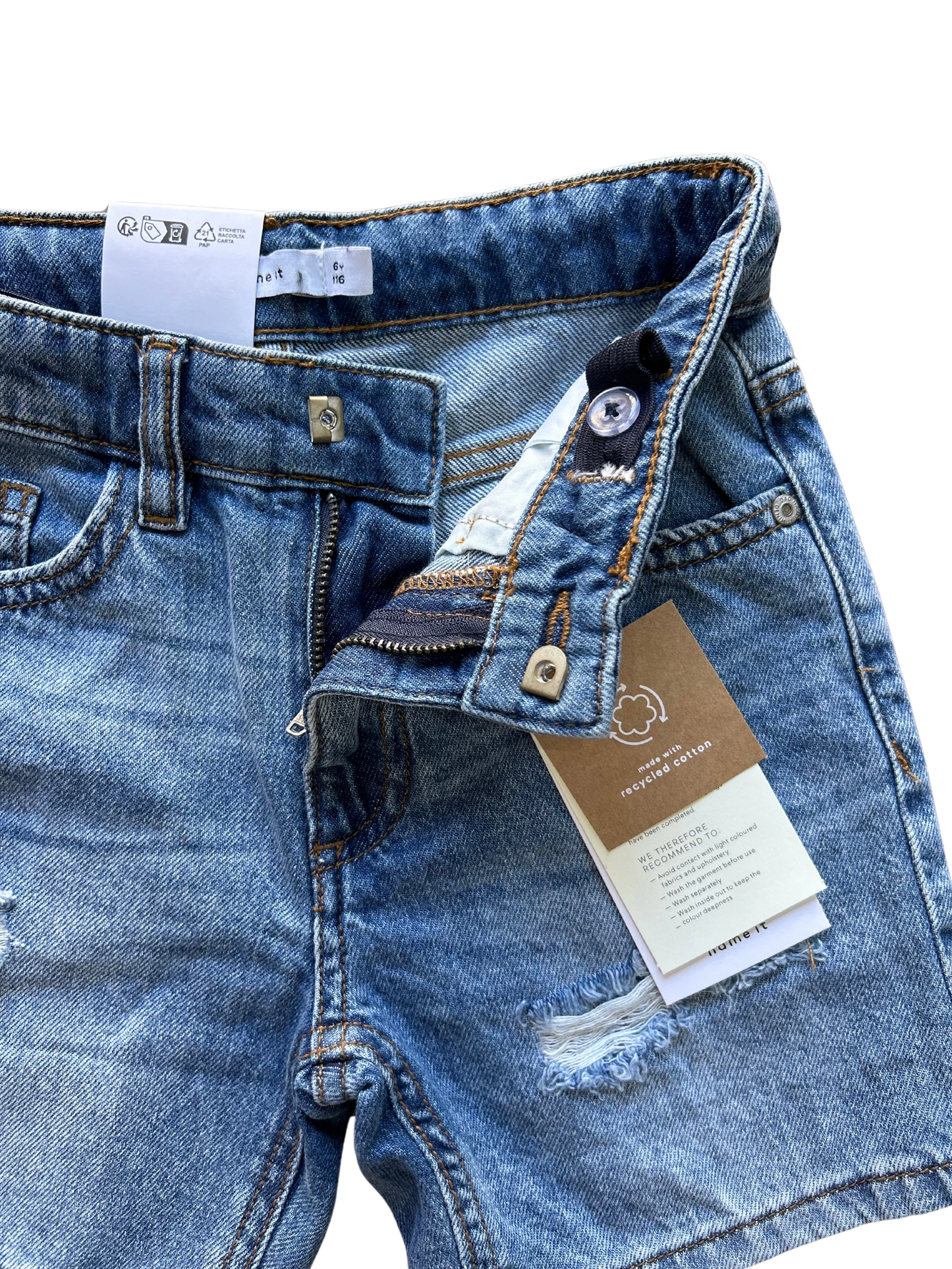 Bermuda jeans lavaggio chiaro