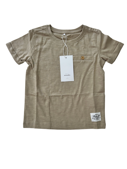 T-shirt basic cotone fiammato beige
