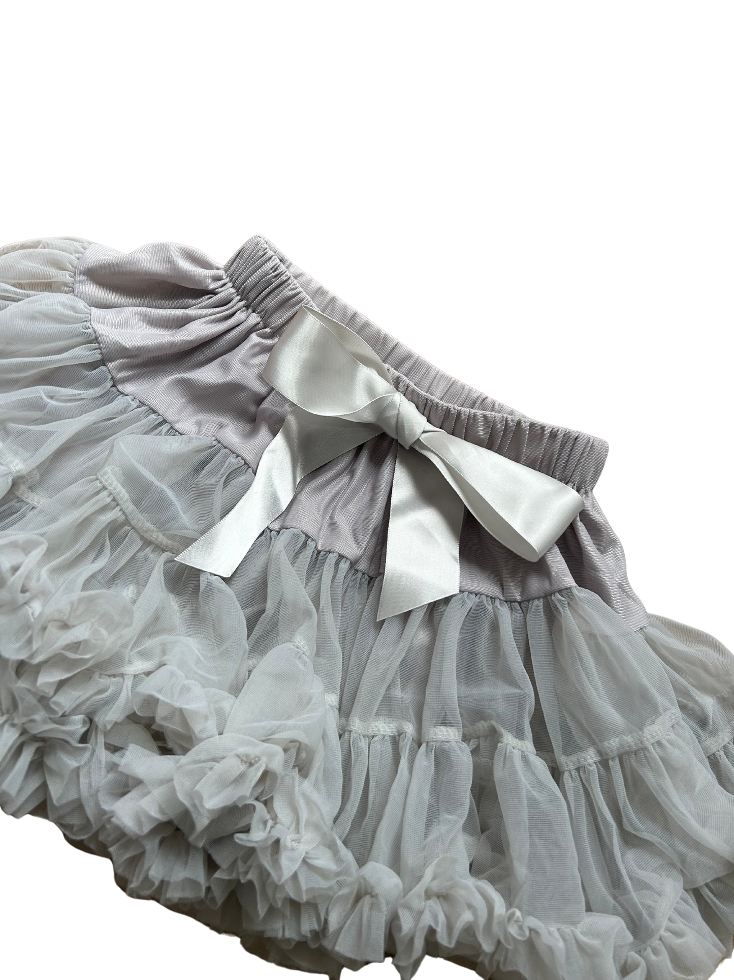 gonna in tulle con fiocco in raso per bambina e ragazza