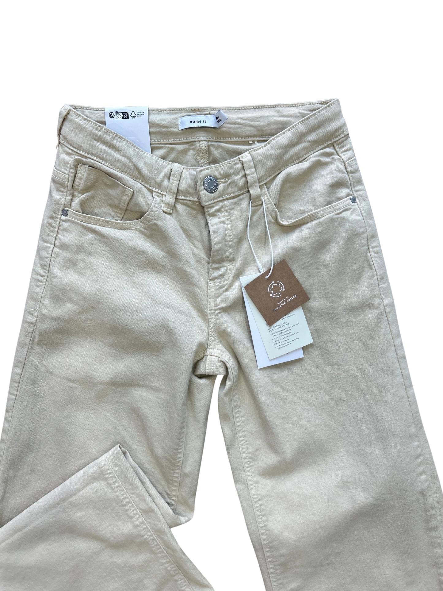 Jeans palazzo beige