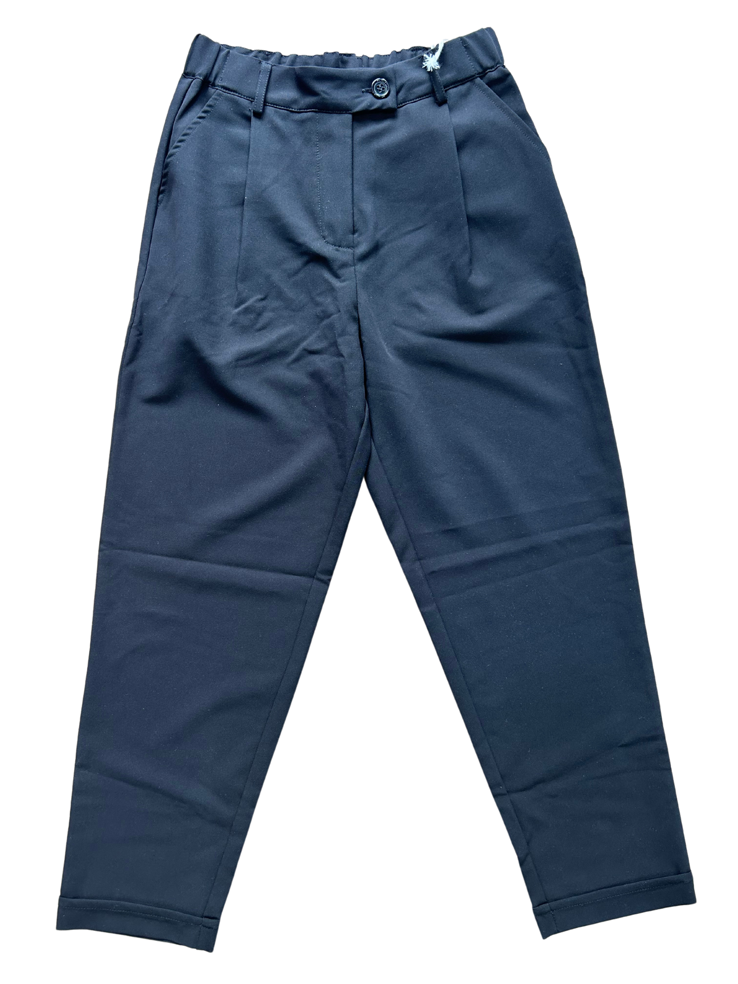 pantalone tasca a filo nero con elastico sul retro per bambina e ragazza