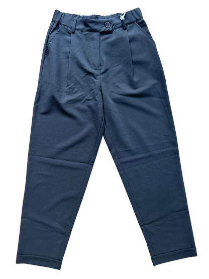 pantalone tasca a filo nero con elastico sul retro per bambina e ragazza