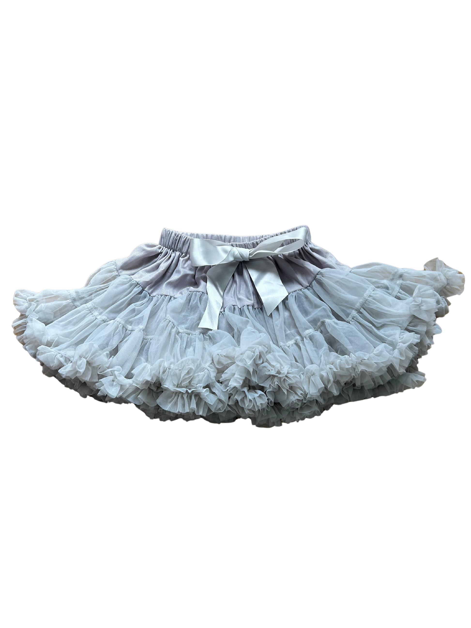 gonna in tulle grigio perla per bambina e ragazza