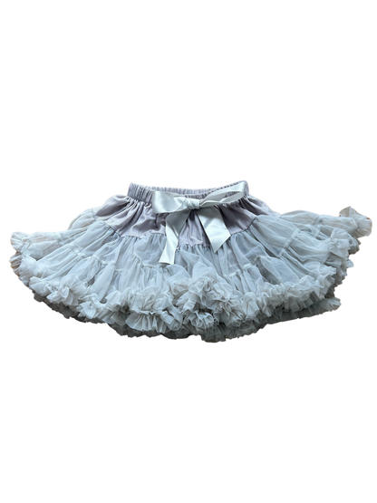 gonna in tulle grigio perla per bambina e ragazza