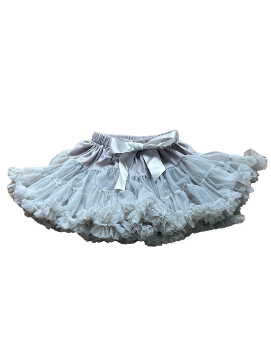 gonna in tulle grigio perla per bambina e ragazza