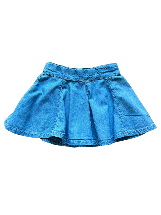 gonna in cotone effetto jeans per neonata