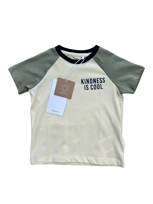 t-shirt nameit gialla e verde per bambino