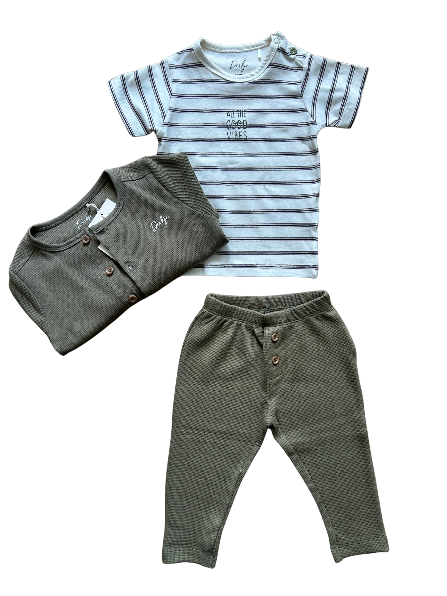 Set 3 pezzi verde militare