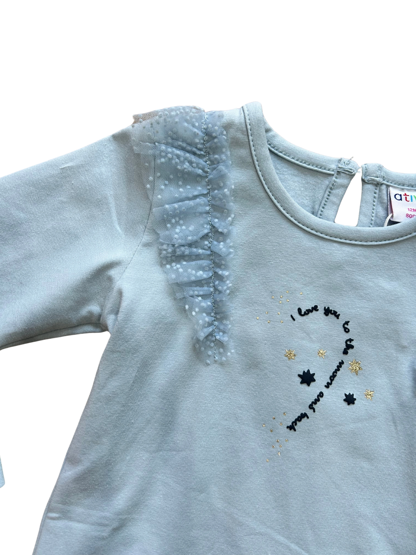 Shirt manica lunga azzurro polvere