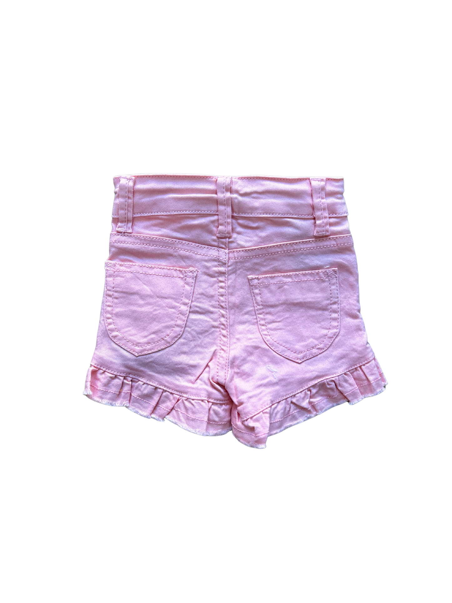 Pantaloncino con rouches rosa