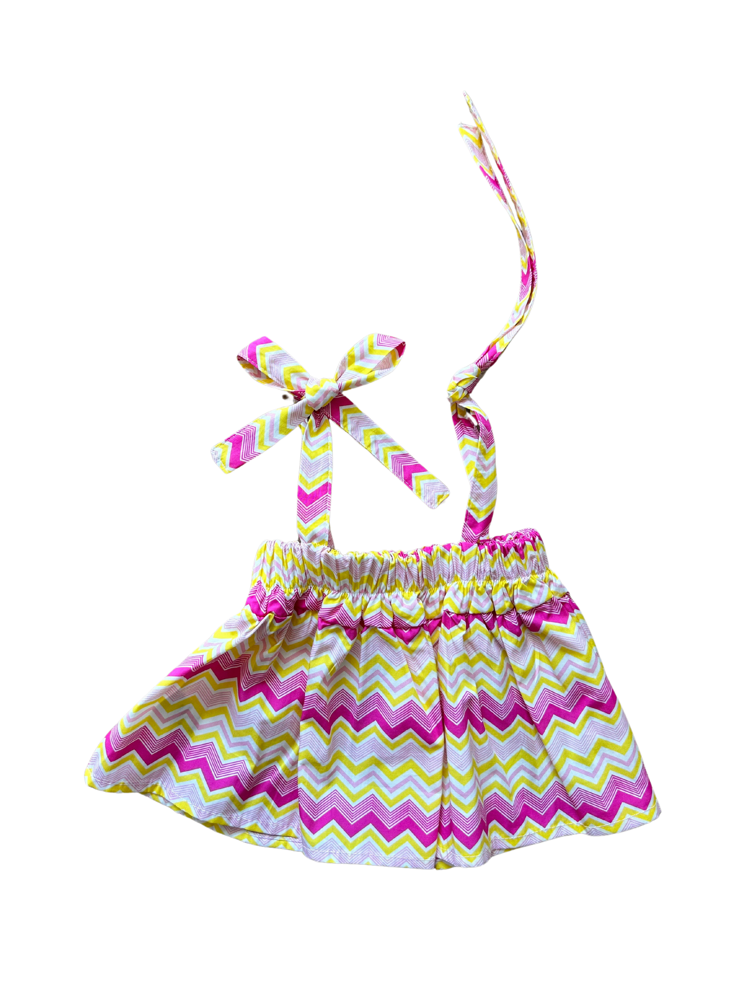Top con fiocchi sulle spalle fantasia Missoni per bambina