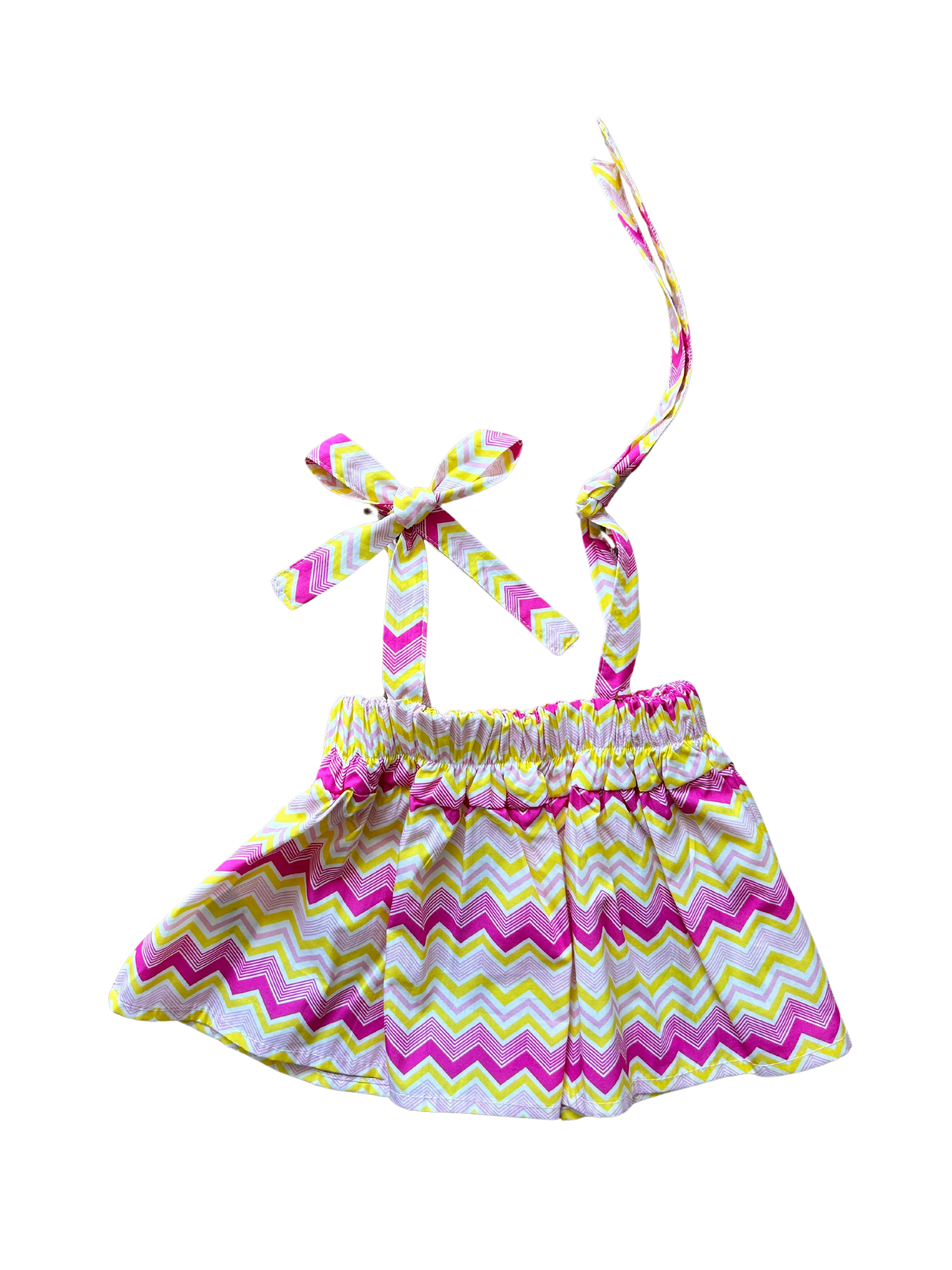 Top con fiocchi sulle spalle fantasia Missoni per bambina