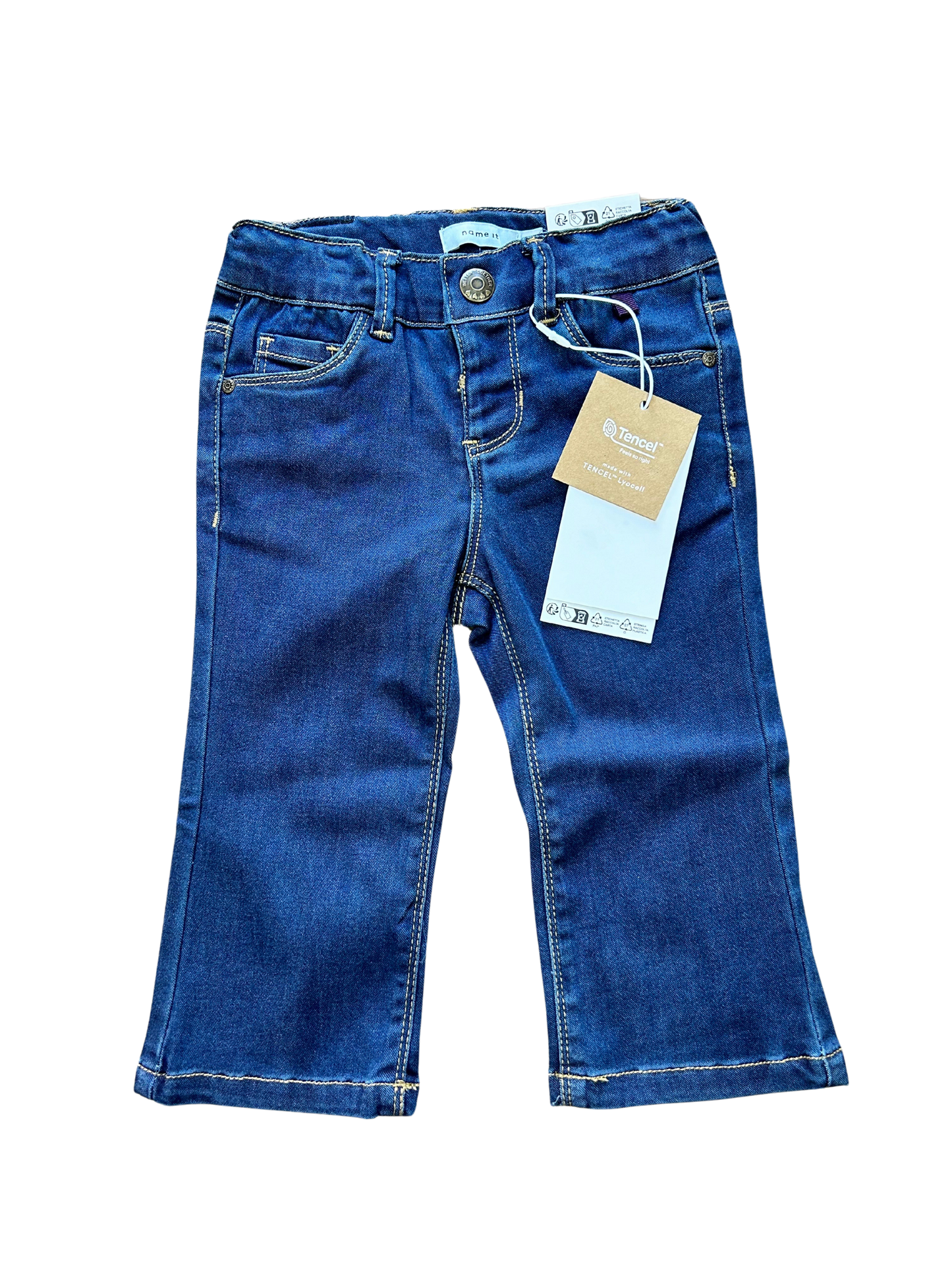 jeans a zampa elasticizzato per neonata e bambina