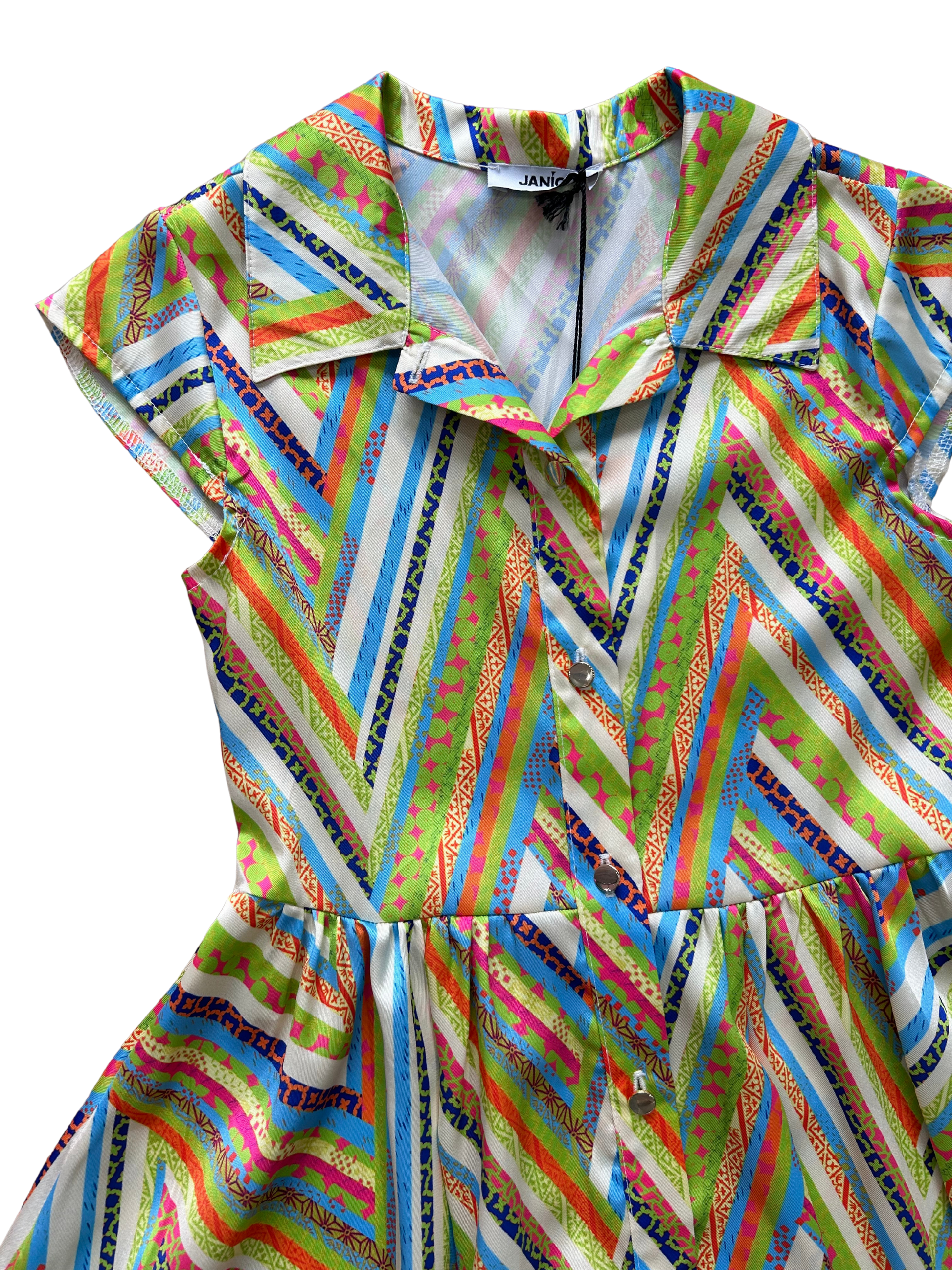 abito fantasia multicolor per bambina e ragazza
