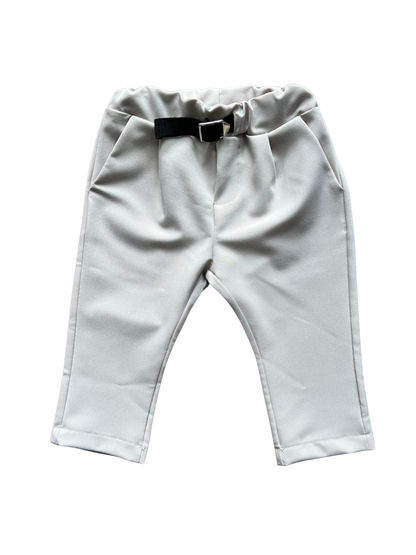 pantalone con tasca a filo grigio chiaro per neonato e bambino