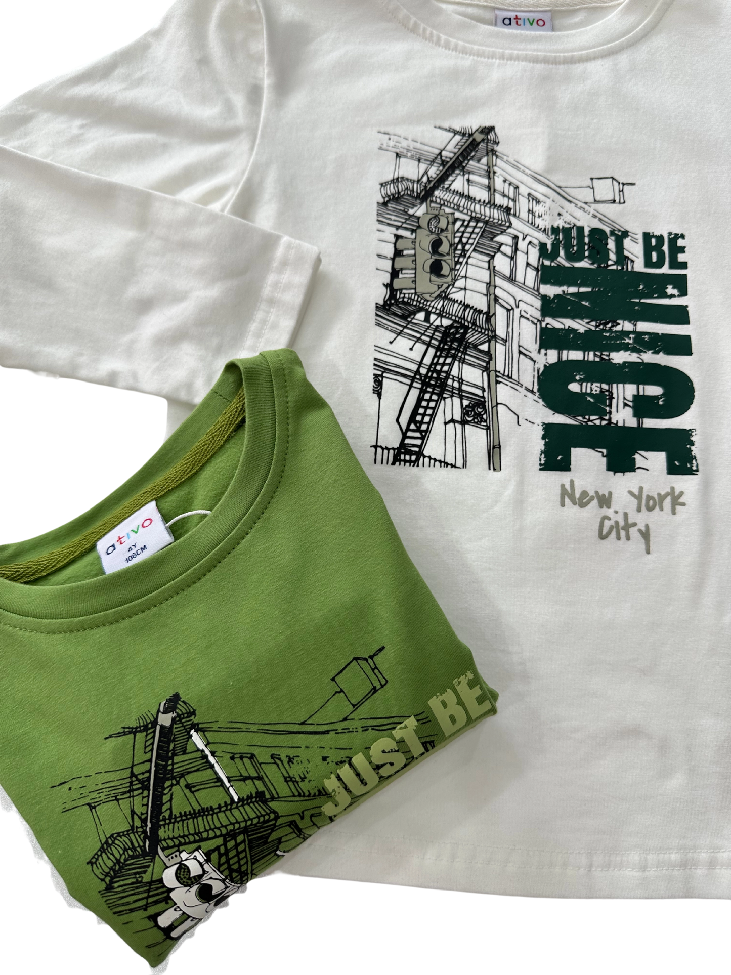 Shirt manica lunga in caldo cotone verde