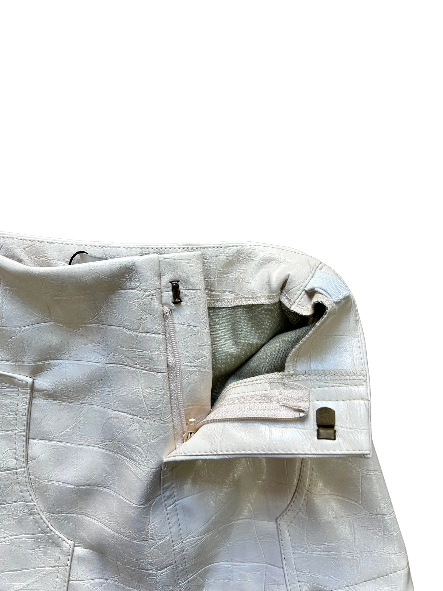 Gonna ecopelle effetto pitonato