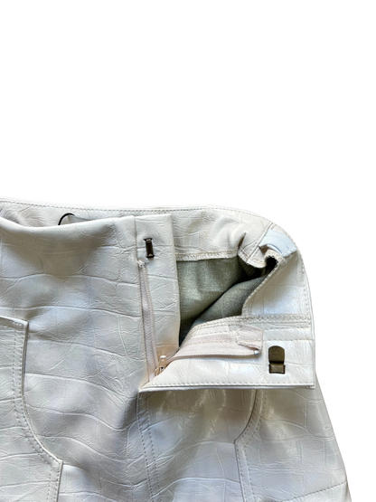 Gonna ecopelle effetto pitonato