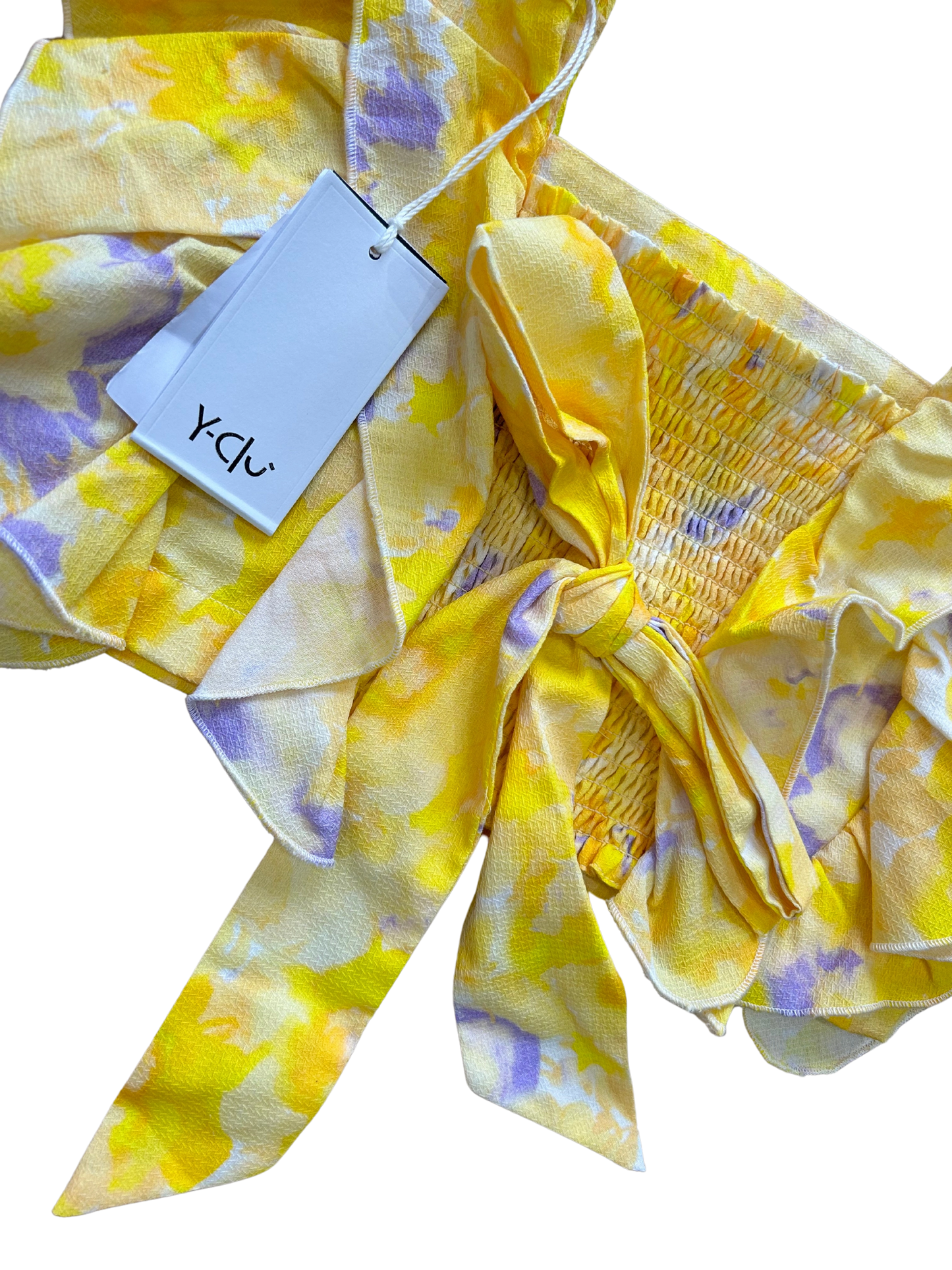 Top giallo con fiocco