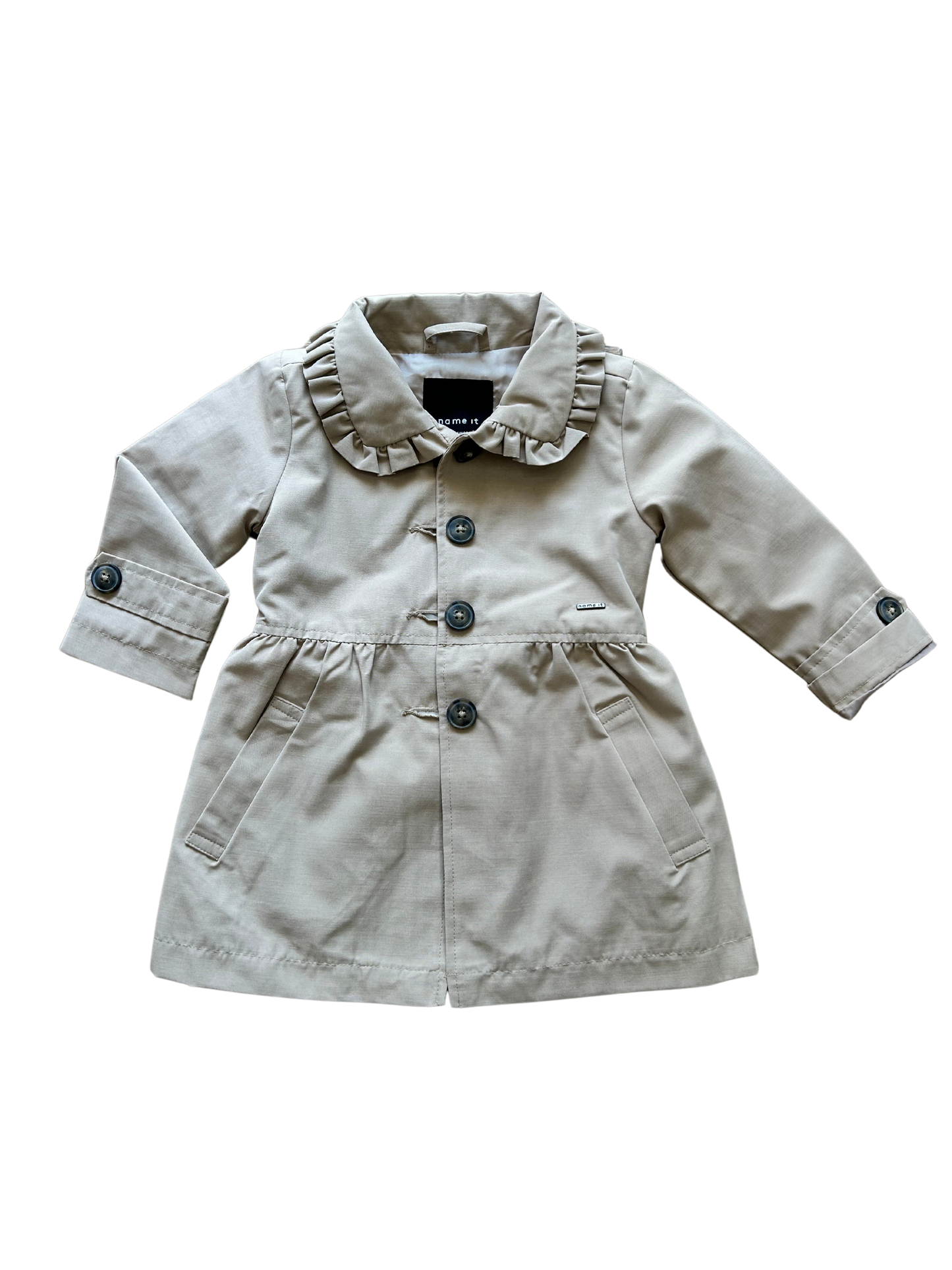 trench a cappottino per neonata e bambina