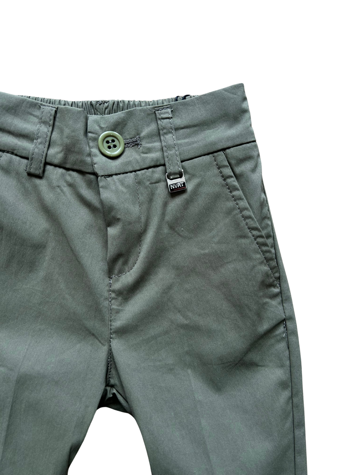 pantalone verde militare classico sportivo per neonato e bambino