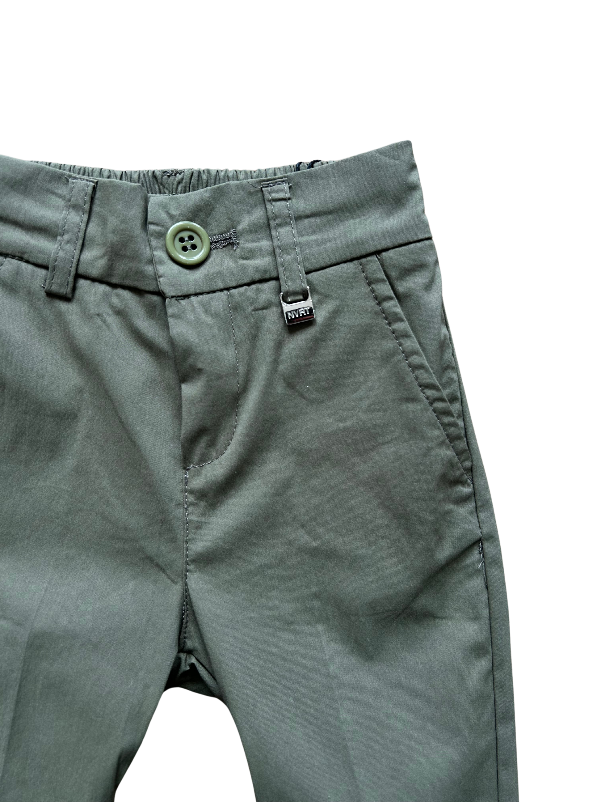 pantalone verde militare classico sportivo per neonato e bambino