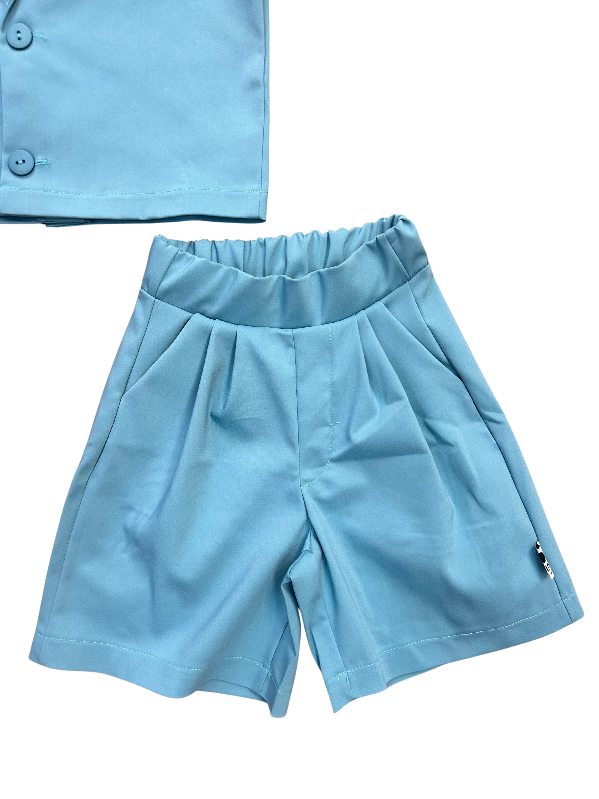 bermuda classico sportivo verde acqua per bambino e ragazzo