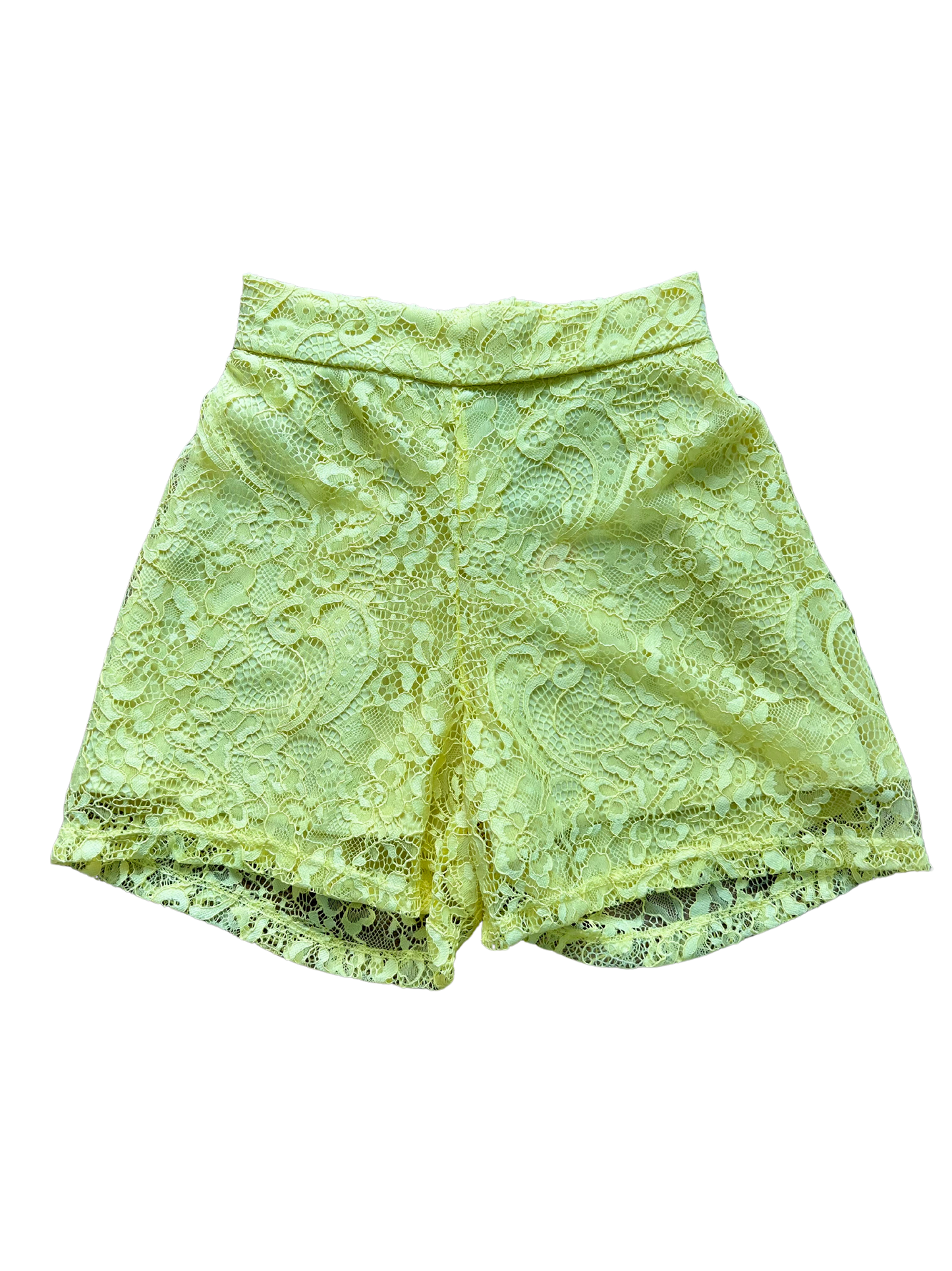pantaloncino in pizzo giallo per bambina e ragazza