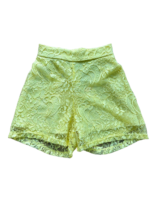 pantaloncino in pizzo giallo per bambina e ragazza
