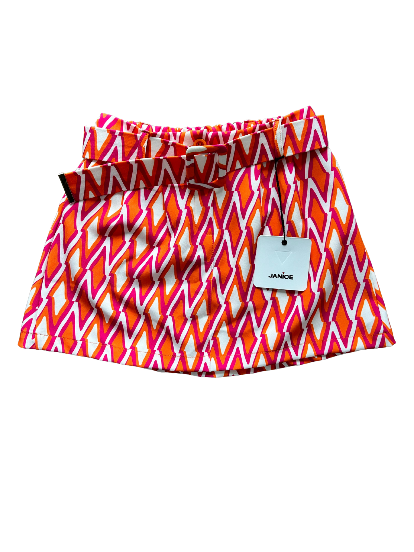 gonna multicolor fantasia arancio e fucsia per bambina e ragazza