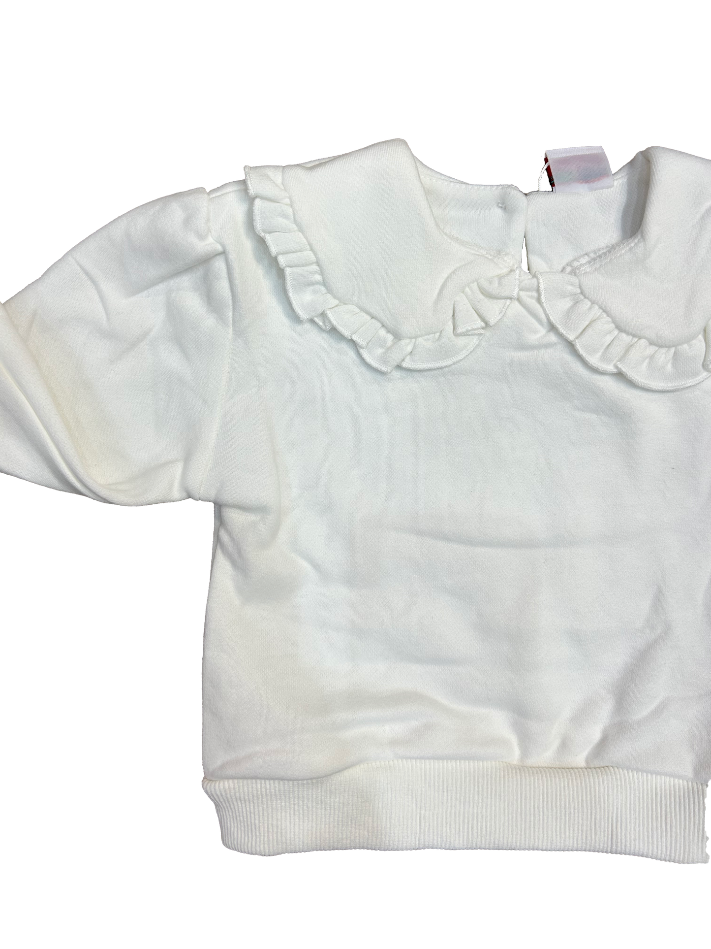 Felpa bon ton bianca