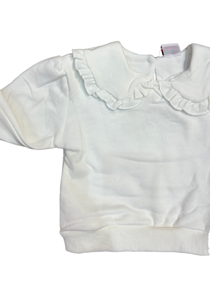 Felpa bon ton bianca