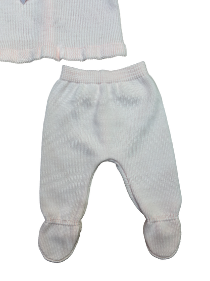 Completino in maglia rosa